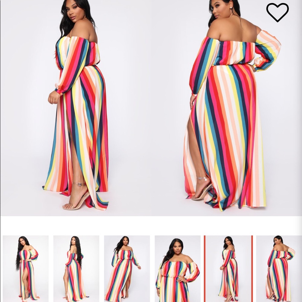 Dinner on the River Stripe Maxi Dress - NWT
